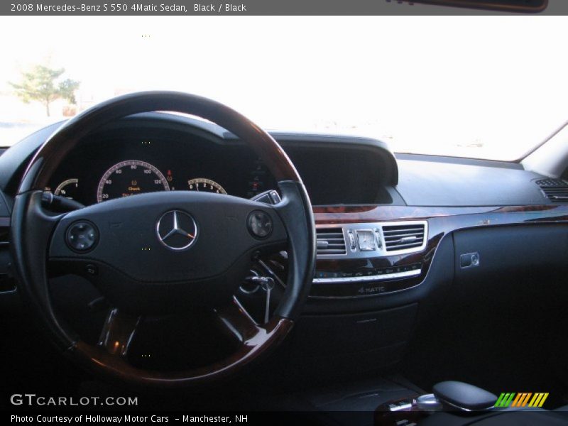 Black / Black 2008 Mercedes-Benz S 550 4Matic Sedan