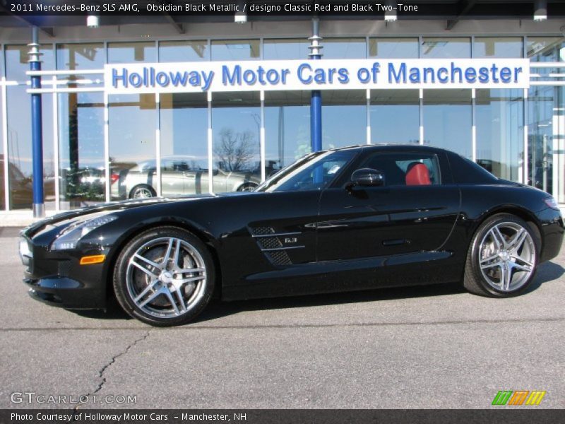 Obsidian Black Metallic / designo Classic Red and Black Two-Tone 2011 Mercedes-Benz SLS AMG