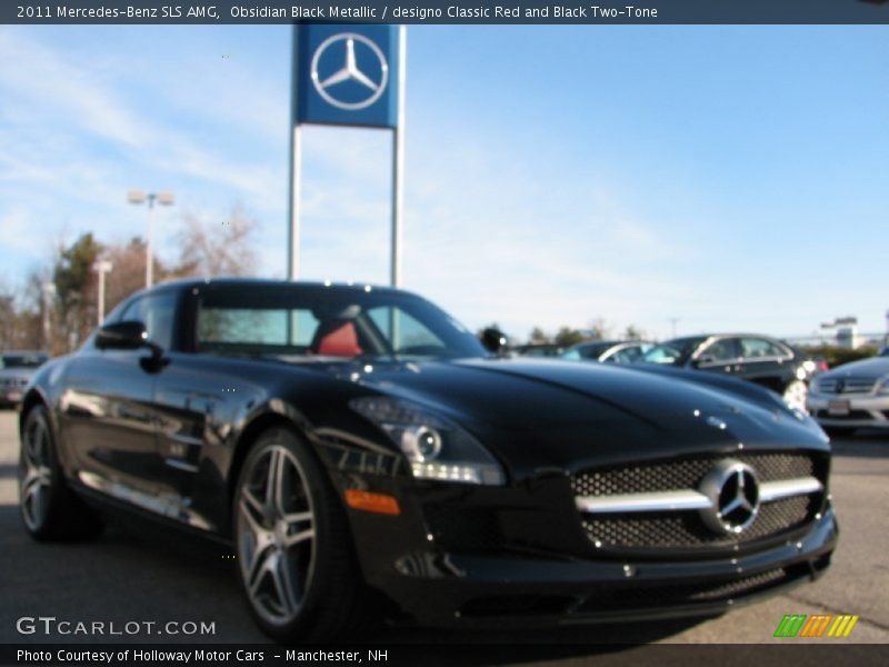 Obsidian Black Metallic / designo Classic Red and Black Two-Tone 2011 Mercedes-Benz SLS AMG