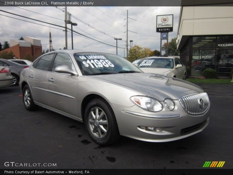 Platinum Metallic / Ebony 2008 Buick LaCrosse CXL
