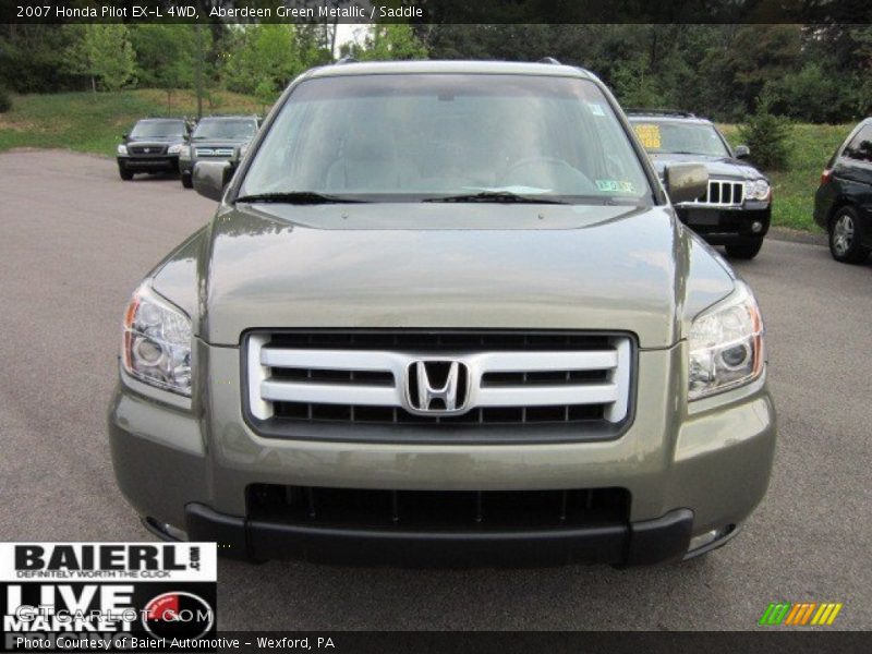 Aberdeen Green Metallic / Saddle 2007 Honda Pilot EX-L 4WD