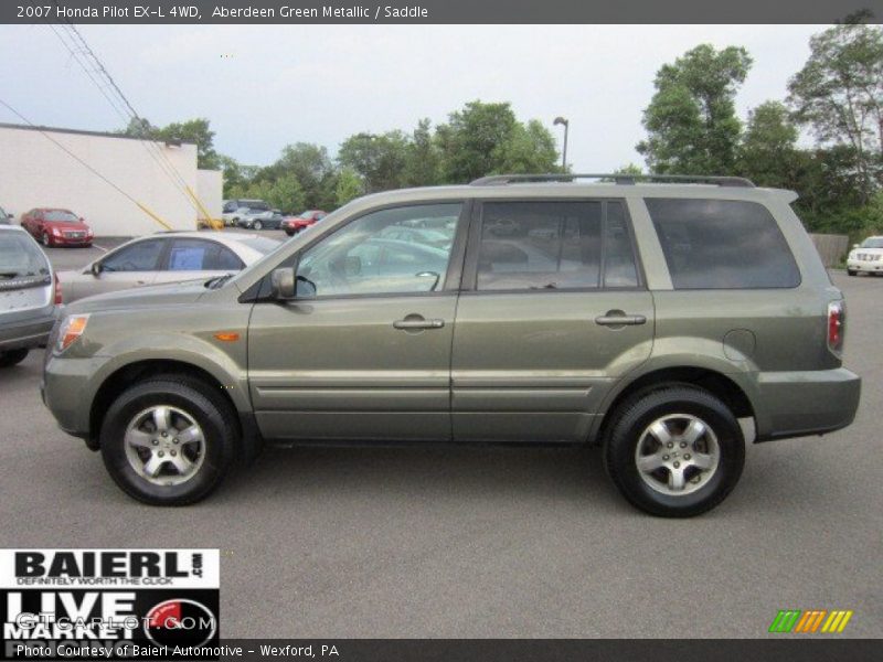 Aberdeen Green Metallic / Saddle 2007 Honda Pilot EX-L 4WD