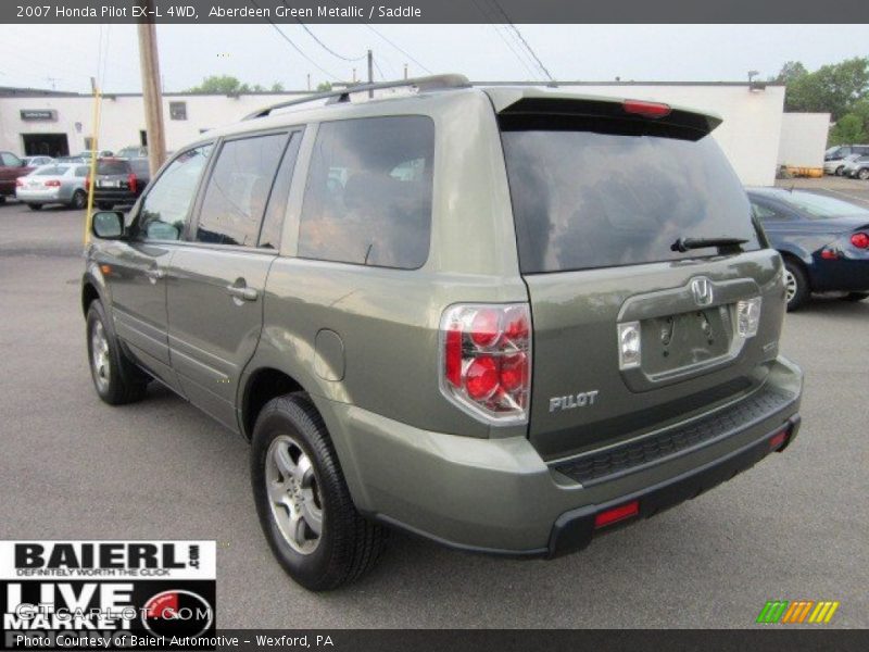 Aberdeen Green Metallic / Saddle 2007 Honda Pilot EX-L 4WD