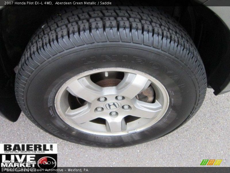 Aberdeen Green Metallic / Saddle 2007 Honda Pilot EX-L 4WD
