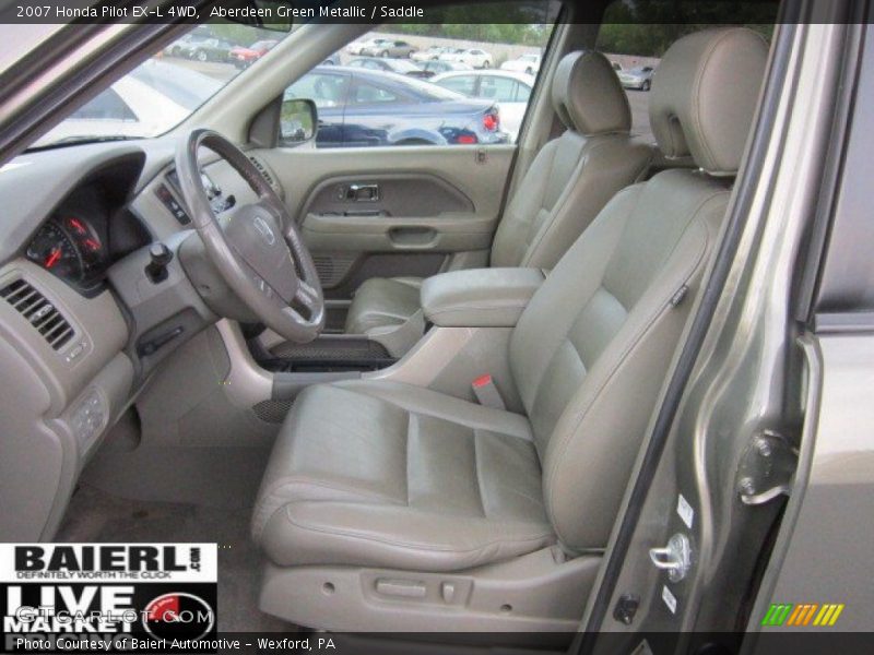 Aberdeen Green Metallic / Saddle 2007 Honda Pilot EX-L 4WD