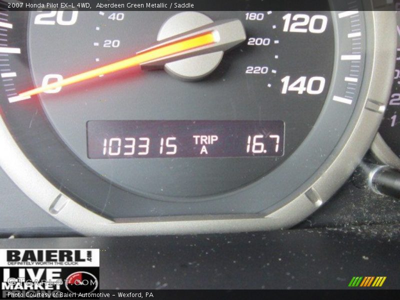 Aberdeen Green Metallic / Saddle 2007 Honda Pilot EX-L 4WD