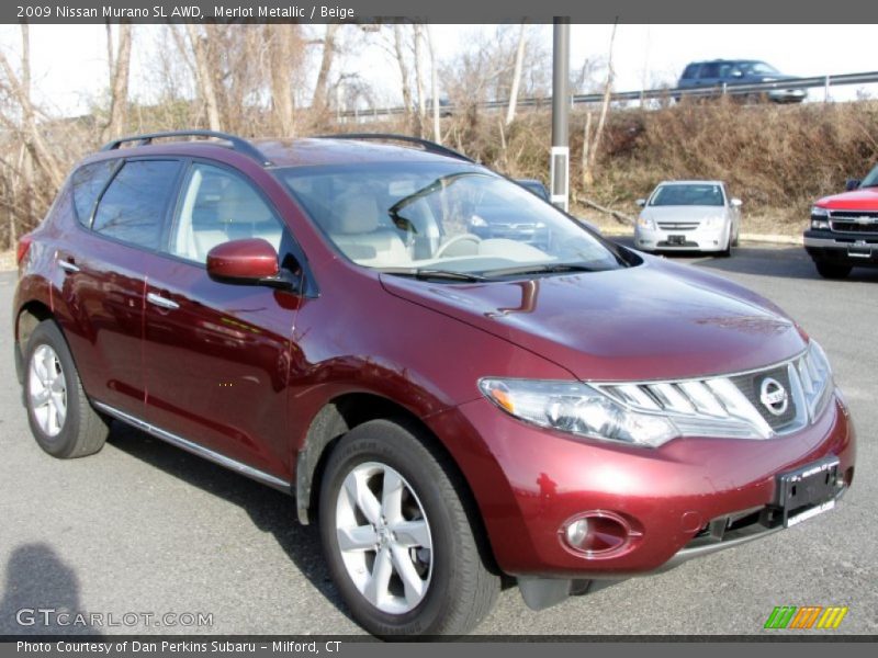 Merlot Metallic / Beige 2009 Nissan Murano SL AWD