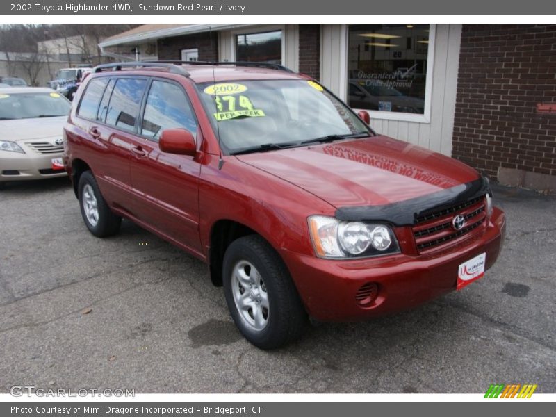 Sundown Red Pearl / Ivory 2002 Toyota Highlander 4WD