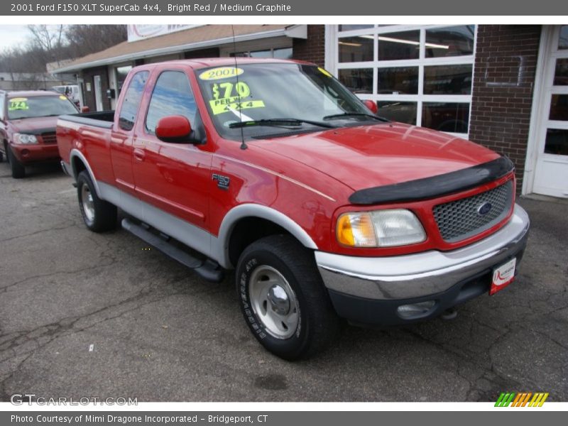 Bright Red / Medium Graphite 2001 Ford F150 XLT SuperCab 4x4