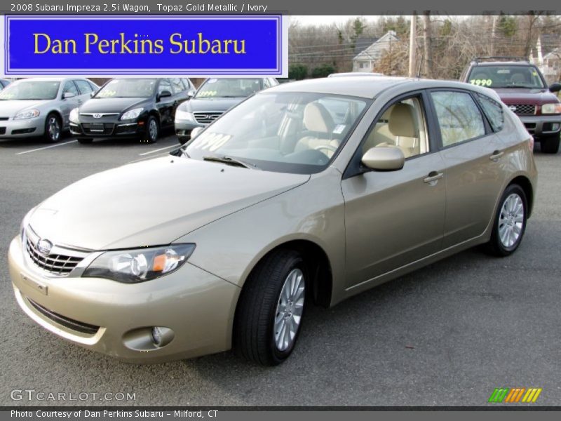 Topaz Gold Metallic / Ivory 2008 Subaru Impreza 2.5i Wagon