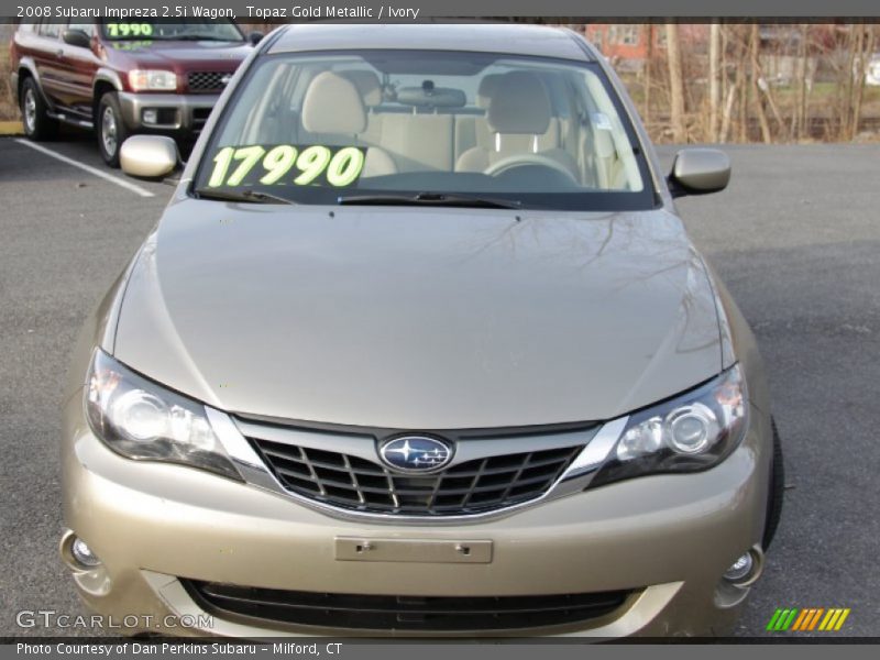 Topaz Gold Metallic / Ivory 2008 Subaru Impreza 2.5i Wagon