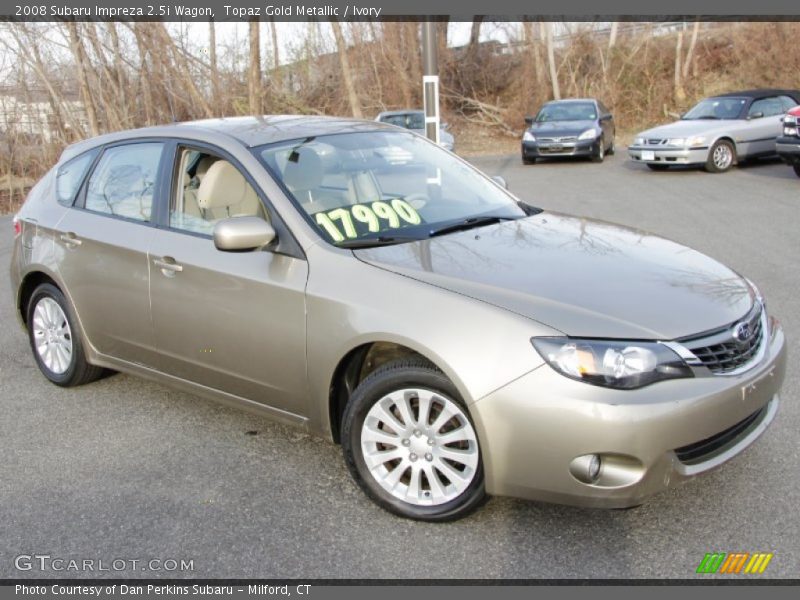 Topaz Gold Metallic / Ivory 2008 Subaru Impreza 2.5i Wagon