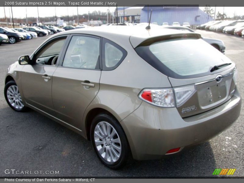 Topaz Gold Metallic / Ivory 2008 Subaru Impreza 2.5i Wagon