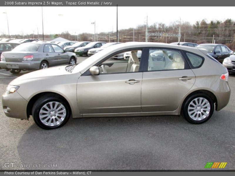 Topaz Gold Metallic / Ivory 2008 Subaru Impreza 2.5i Wagon