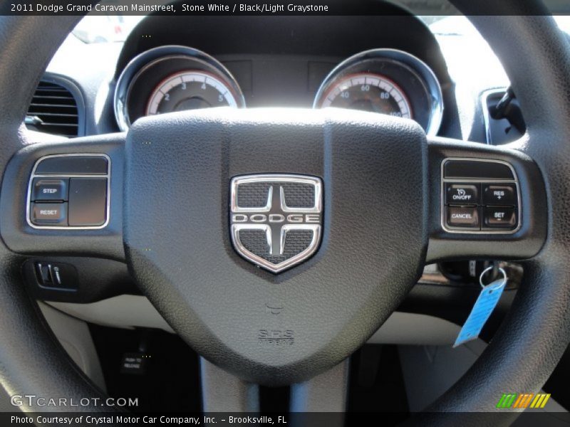 Stone White / Black/Light Graystone 2011 Dodge Grand Caravan Mainstreet