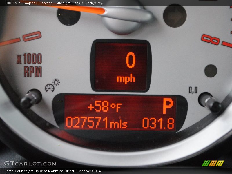 Midnight Black / Black/Grey 2009 Mini Cooper S Hardtop