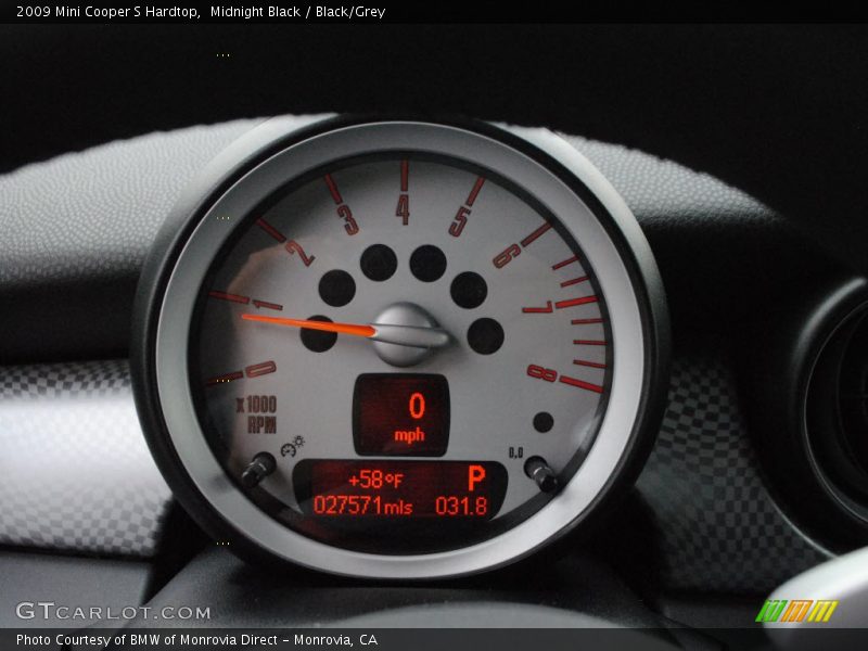 Midnight Black / Black/Grey 2009 Mini Cooper S Hardtop
