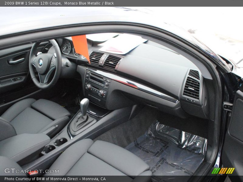 Monaco Blue Metallic / Black 2009 BMW 1 Series 128i Coupe