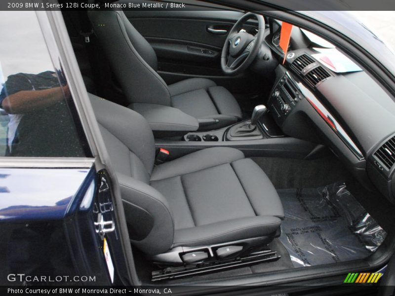 Monaco Blue Metallic / Black 2009 BMW 1 Series 128i Coupe
