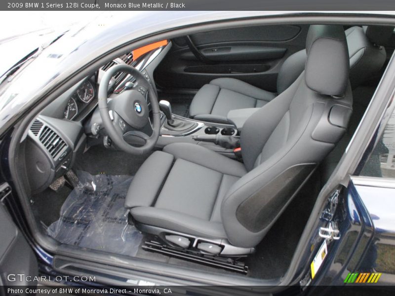  2009 1 Series 128i Coupe Black Interior