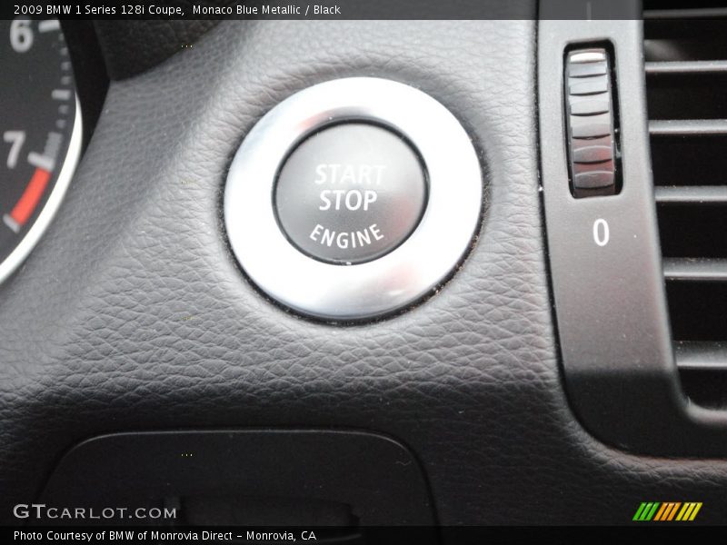 Monaco Blue Metallic / Black 2009 BMW 1 Series 128i Coupe