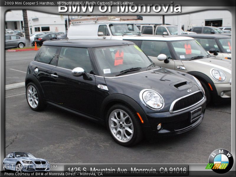 Midnight Black / Punch Carbon Black Leather 2009 Mini Cooper S Hardtop