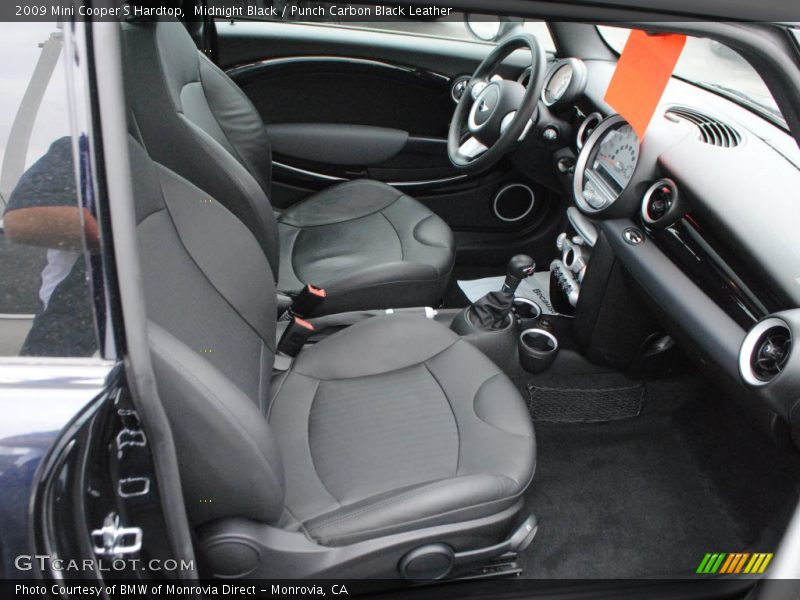Midnight Black / Punch Carbon Black Leather 2009 Mini Cooper S Hardtop