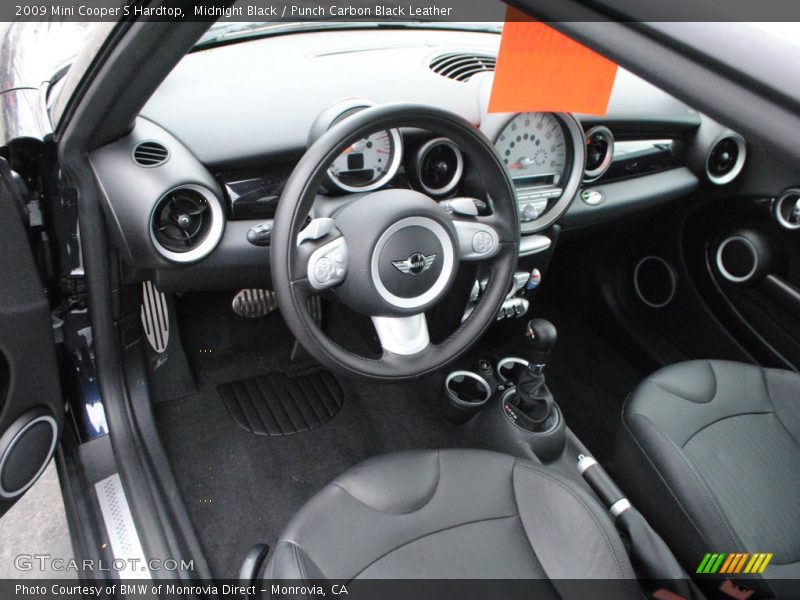 Midnight Black / Punch Carbon Black Leather 2009 Mini Cooper S Hardtop