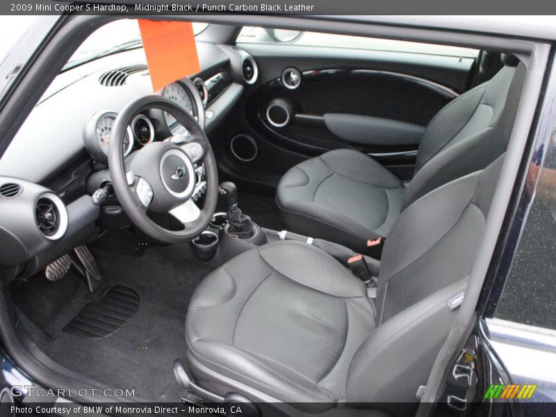 Midnight Black / Punch Carbon Black Leather 2009 Mini Cooper S Hardtop