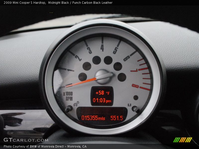 Midnight Black / Punch Carbon Black Leather 2009 Mini Cooper S Hardtop