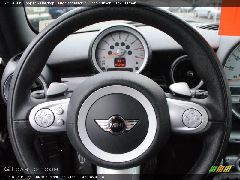 Midnight Black / Punch Carbon Black Leather 2009 Mini Cooper S Hardtop