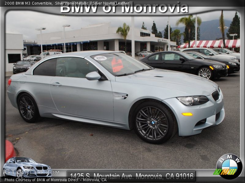 Silverstone Metallic / Silver Novillo Leather 2008 BMW M3 Convertible