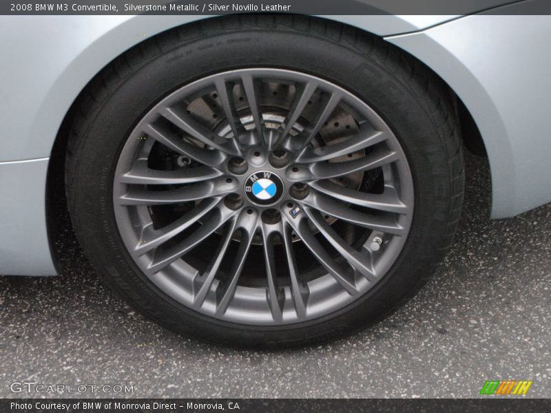 Silverstone Metallic / Silver Novillo Leather 2008 BMW M3 Convertible