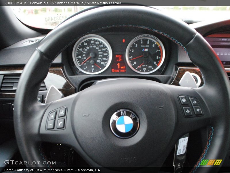 Silverstone Metallic / Silver Novillo Leather 2008 BMW M3 Convertible