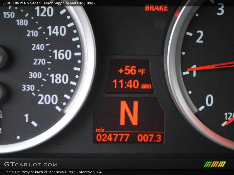 Black Sapphire Metallic / Black 2008 BMW M5 Sedan