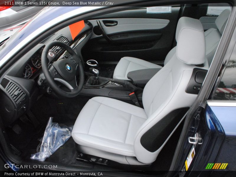Deep Sea Blue Metallic / Gray 2011 BMW 1 Series 135i Coupe