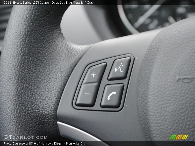 Deep Sea Blue Metallic / Gray 2011 BMW 1 Series 135i Coupe