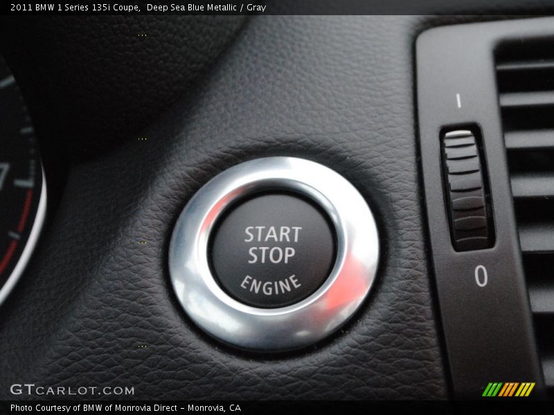 Deep Sea Blue Metallic / Gray 2011 BMW 1 Series 135i Coupe