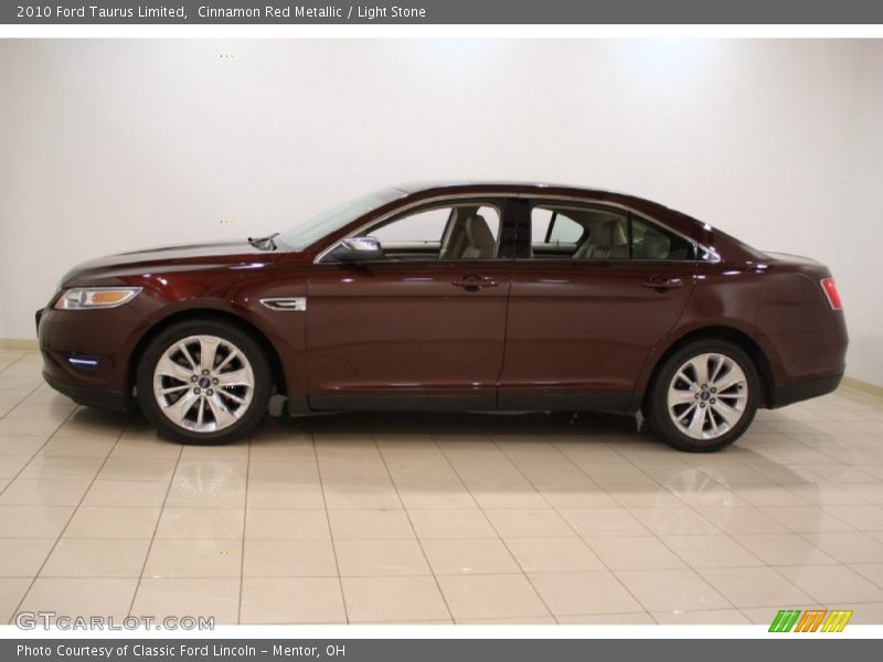 Cinnamon Red Metallic / Light Stone 2010 Ford Taurus Limited