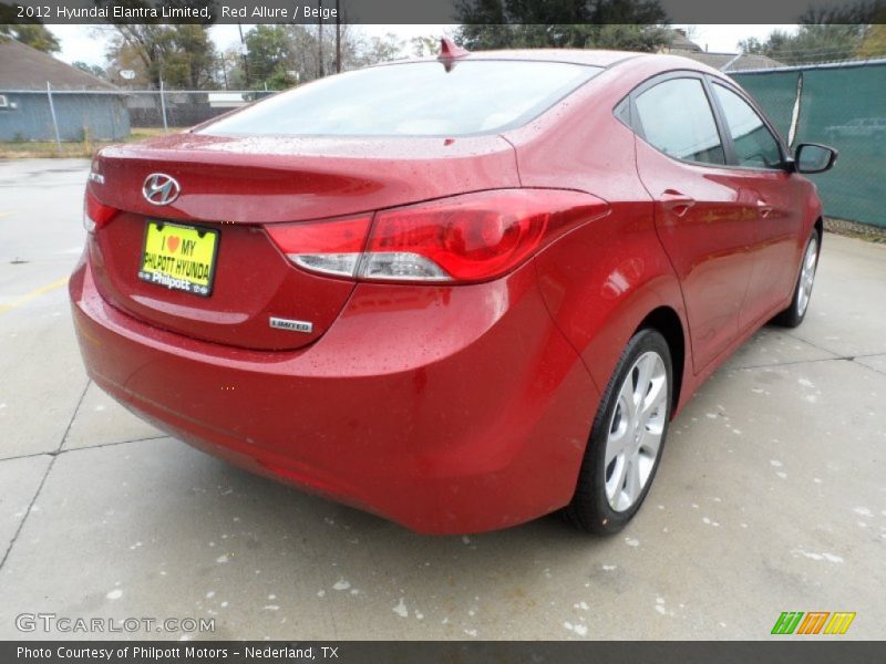 Red Allure / Beige 2012 Hyundai Elantra Limited