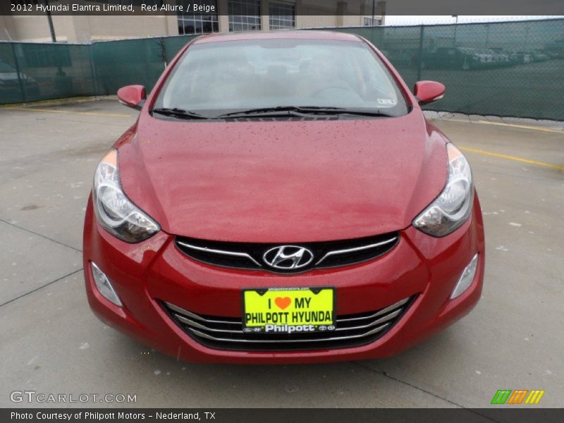 Red Allure / Beige 2012 Hyundai Elantra Limited