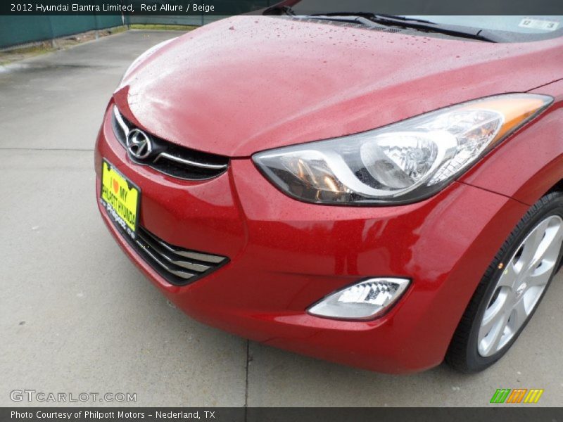 Red Allure / Beige 2012 Hyundai Elantra Limited