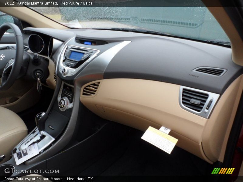 Red Allure / Beige 2012 Hyundai Elantra Limited