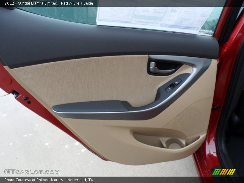 Red Allure / Beige 2012 Hyundai Elantra Limited