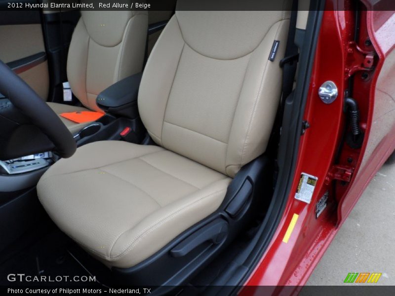  2012 Elantra Limited Beige Interior