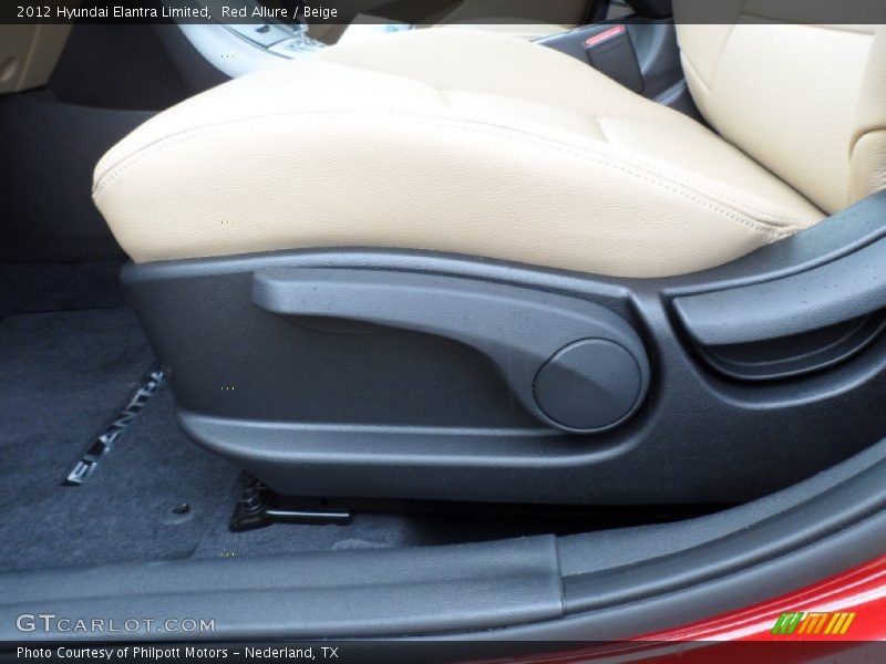 Red Allure / Beige 2012 Hyundai Elantra Limited