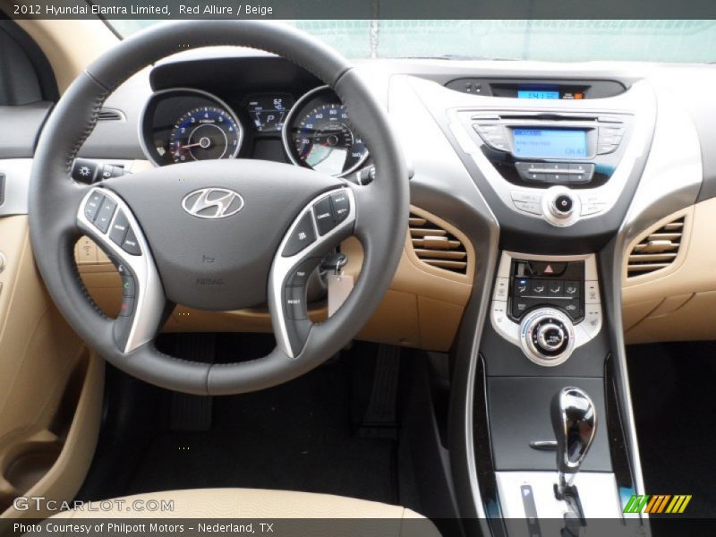 Red Allure / Beige 2012 Hyundai Elantra Limited