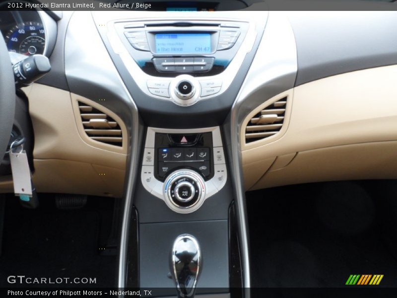 Red Allure / Beige 2012 Hyundai Elantra Limited
