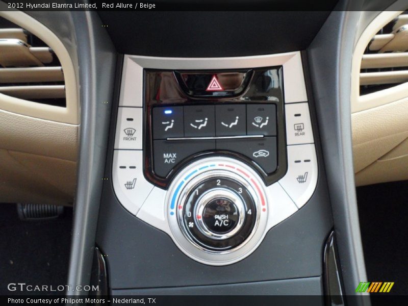 Red Allure / Beige 2012 Hyundai Elantra Limited
