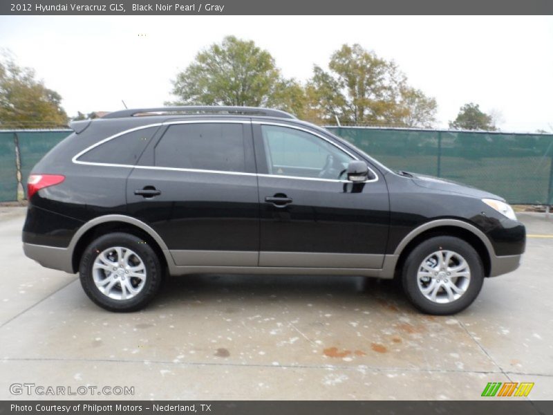Black Noir Pearl / Gray 2012 Hyundai Veracruz GLS